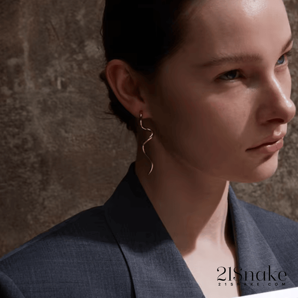 21Snake Minimalist Snake Earrings