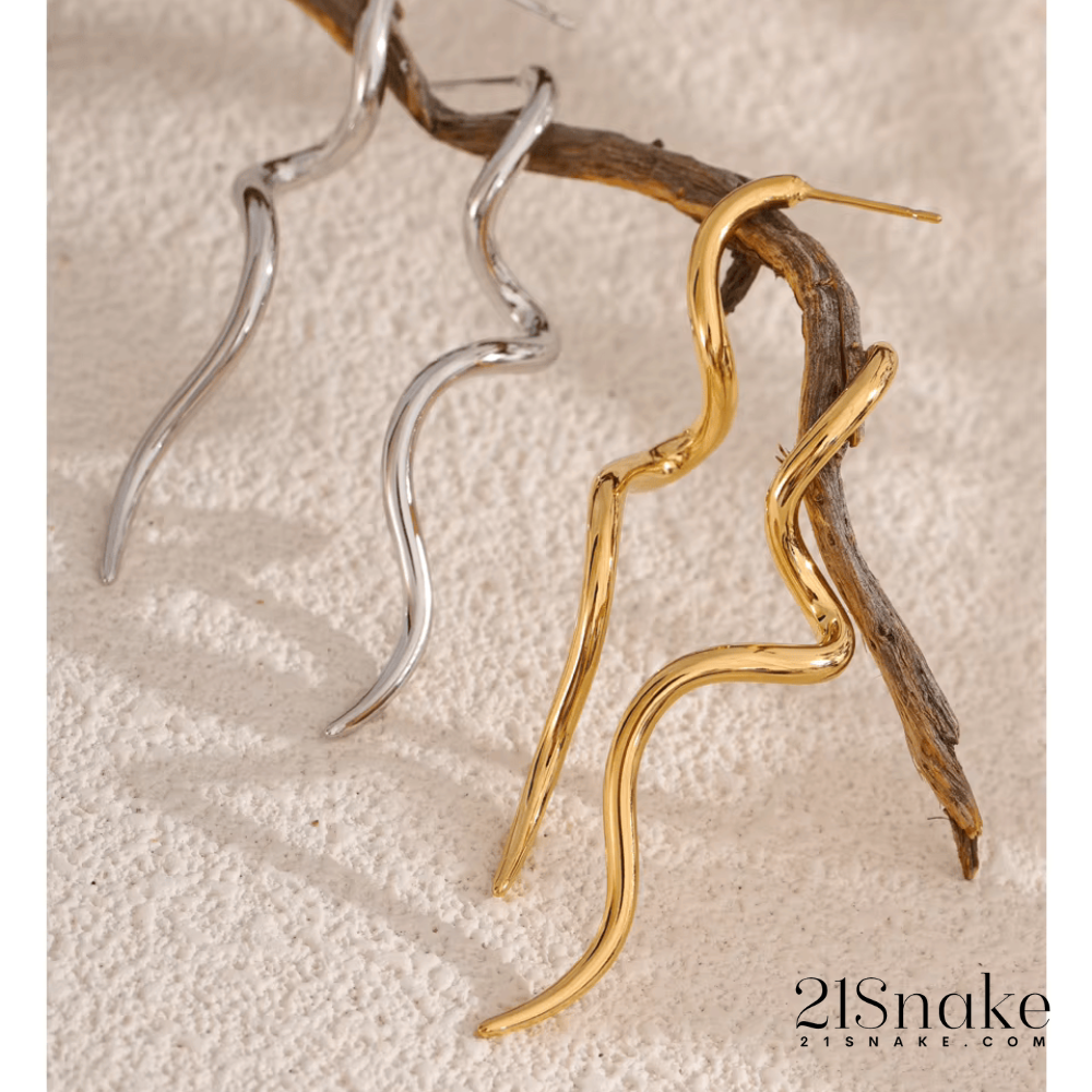 21Snake Minimalist Snake Earrings