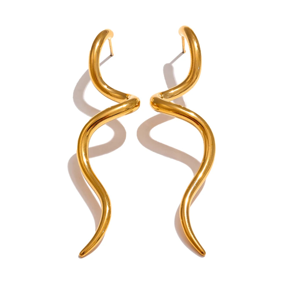 21Snake Minimalist Snake Earrings